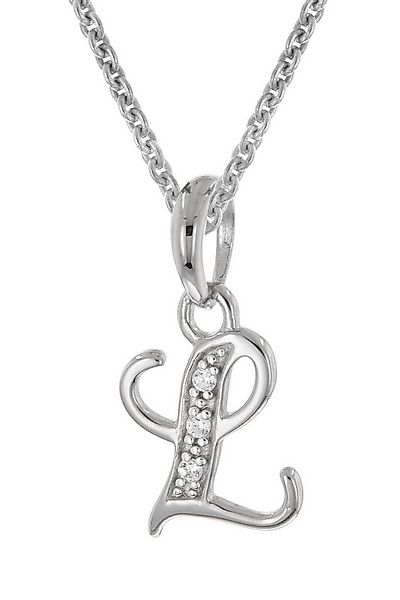 trendor Kette mit Anhänger Mit Buchstaben L Anhänger 925 Silber Rhodiniert günstig online kaufen