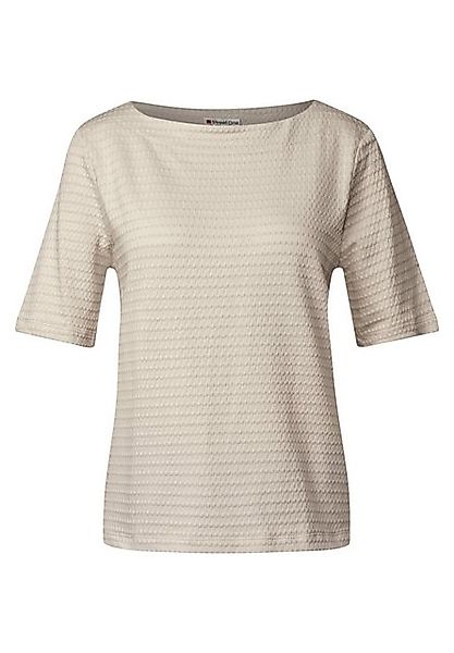 STREET ONE Rundhalsshirt T-Shirt mit Struktur (1-tlg) günstig online kaufen