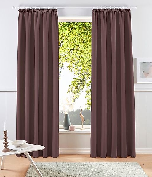 my home Vorhang »Raja, Gardinen mit Kräuselband, Vorhänge Wohnzimmer« Kräus günstig online kaufen