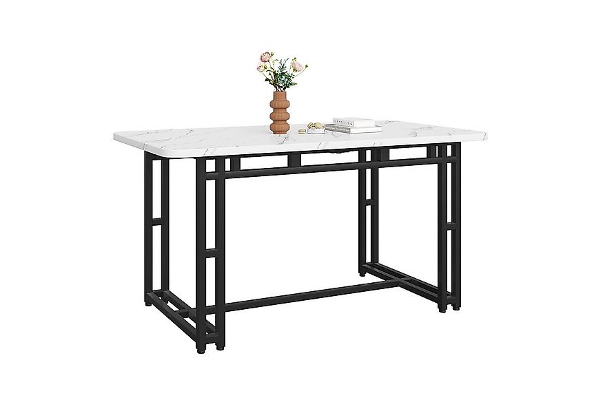 OKWISH Esstisch Esszimmertisch Küchen rechteckig Marmoroptik Bürotisch, 120 günstig online kaufen