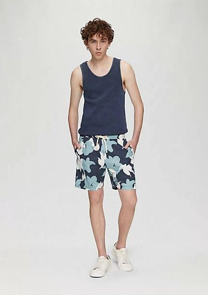 QS Cargoshorts Shorts mit All-over-Print und elastischem Bund Durchzugkorde günstig online kaufen