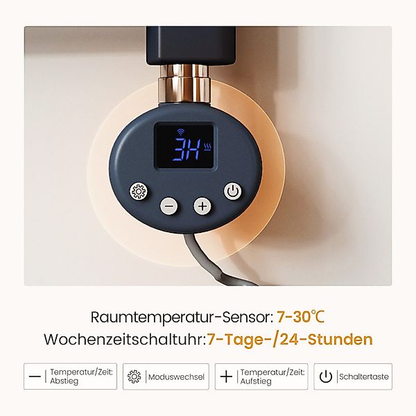 EMKE Elektrischer Badheizkörper mit Thermostat Höhe: günstig online kaufen