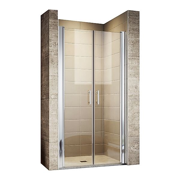 SONNI Dusch-Pendeltür Sicherheitsglas Duschtür rahmenlos Nischentür, günstig online kaufen