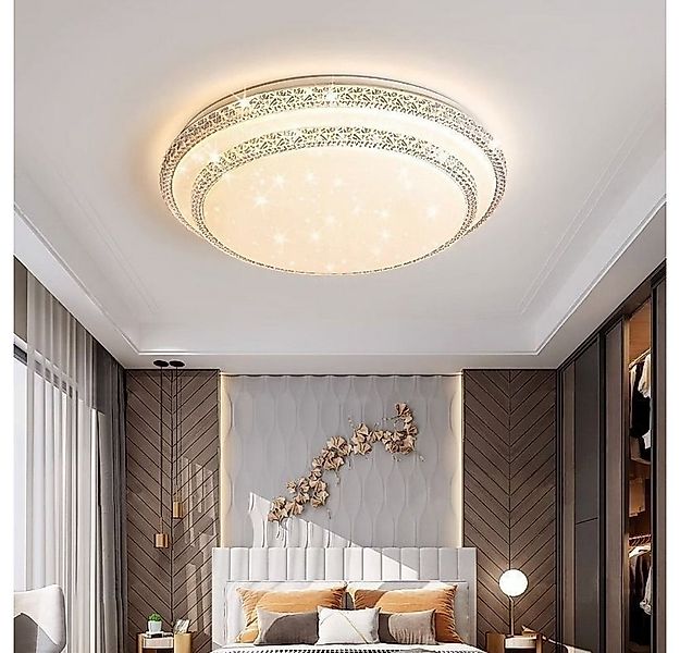 POPOLIC Deckenleuchte LED-Deckenleuchte, 3 Farben, dimmbar, runde LED-Aufba günstig online kaufen