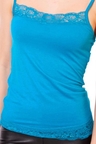 Muse Spaghettitop Spaghettitop mit Spitze 8008 günstig online kaufen