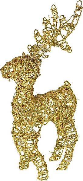I.GE.A. LED-Dekofigur LED-Rattan-Hirsch (1 St), Statue leuchtend Weihnachts günstig online kaufen