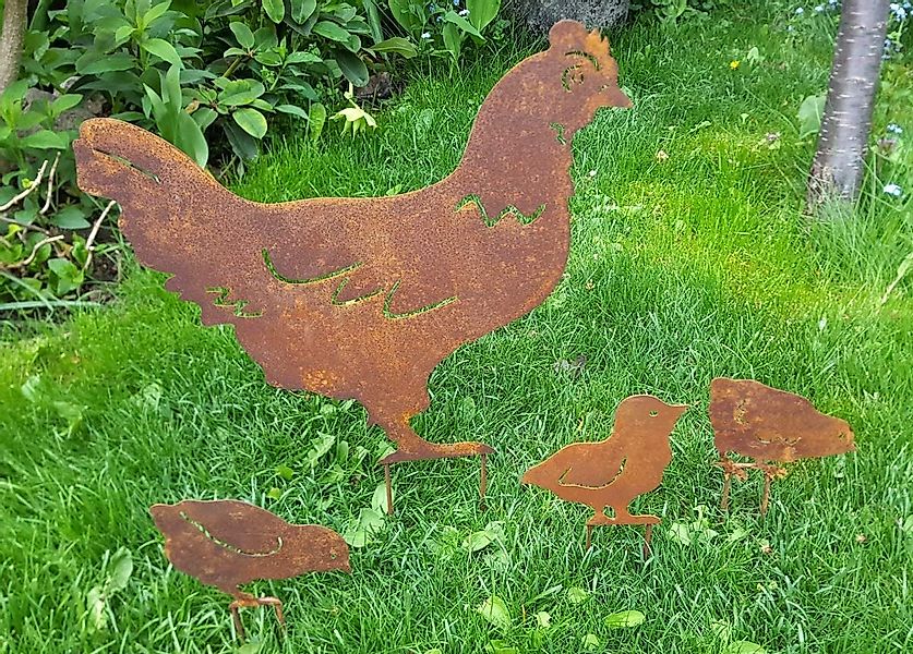 LB H&F Lilienburg Gartenstecker 4er SET Gartendeko Gartenstecker Beetstecke günstig online kaufen