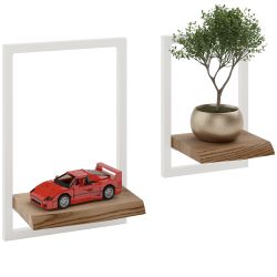 LAMO Manufaktur Wandregal Holz Set 2 günstig online kaufen