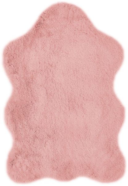 my home Fellteppich "Lugano" fellförmig 30 mm Höhe Kunstfell, Uni Farben, w günstig online kaufen