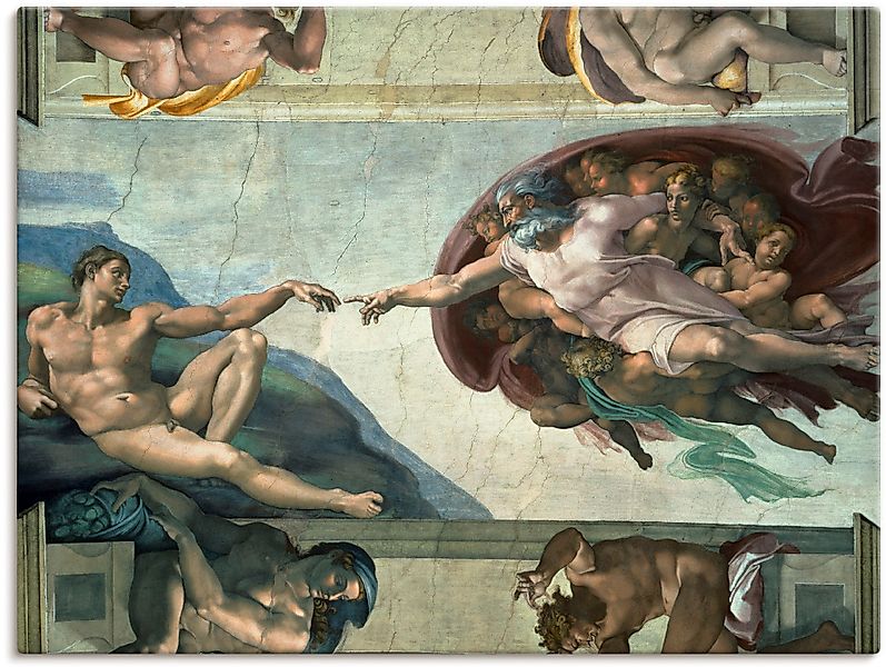 Artland Wandbild »Die Erschaffung des Adam« Religion 1 Stk. tlg. als Leinwa günstig online kaufen