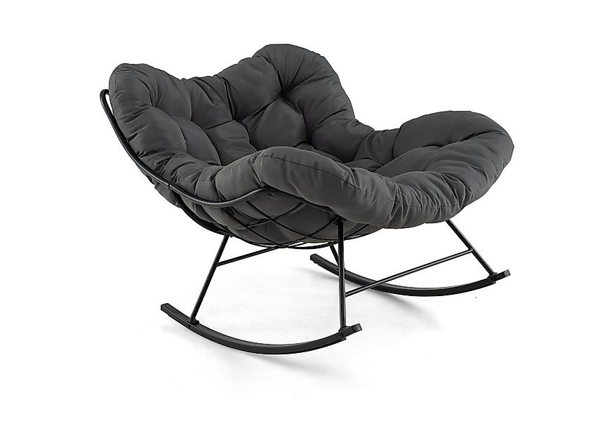 COSTWAY Schaukelsessel, Schaukelstuhl Relaxstuhl bis 205kg für Balkon, Indo günstig online kaufen