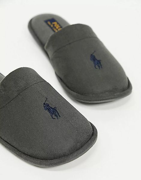 Polo Ralph Lauren – Summit Scuff – Hausschuhe in Grau günstig online kaufen