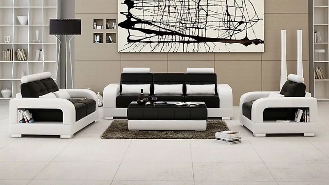 JVmoebel Sofa Moderne schwarz-weiße Sofagarnitur 3+2 Sitzer Set Neu, Made i günstig online kaufen