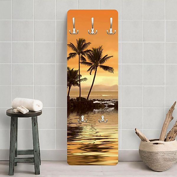 Wandgarderobe Holzpaneel Caribbean Sunset I günstig online kaufen