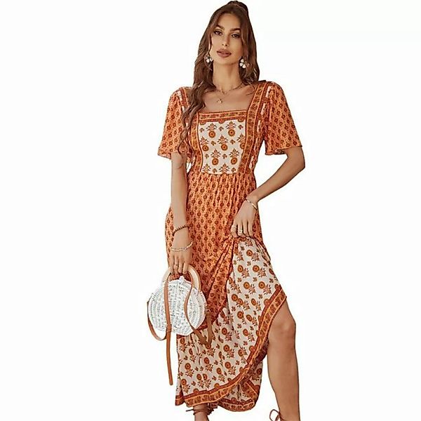ZWY Dirndl Sommerliches französisches Kleid mit quadratischem Ausschnitt (1 günstig online kaufen