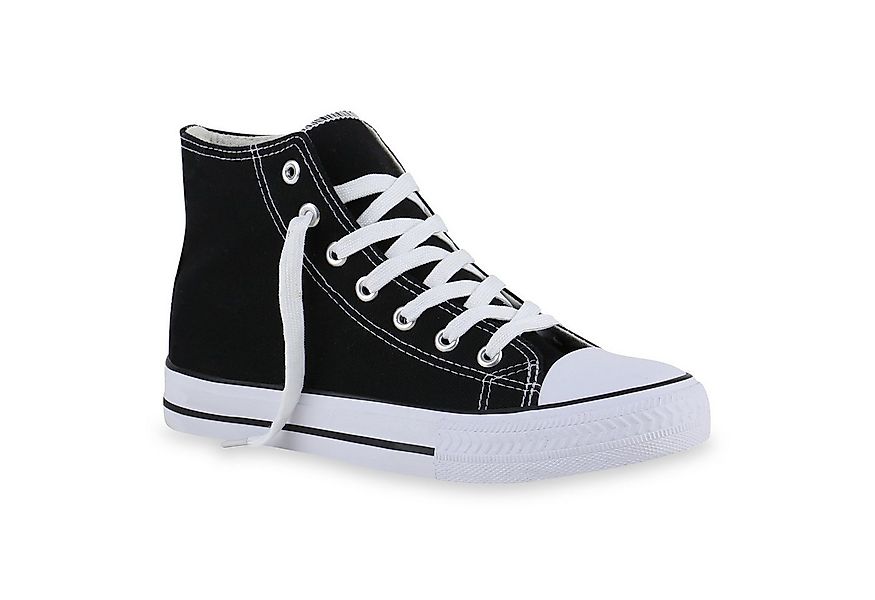 VAN HILL 840410 Sneaker Damen Sneaker High Schnürer Flache Basic Bequeme St günstig online kaufen