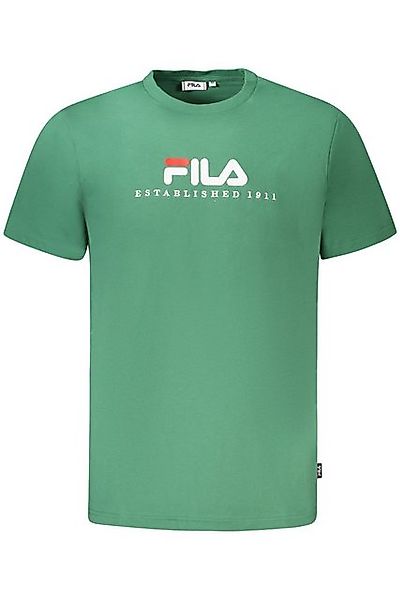 Fila T-Shirt Grünes Bio-Baumwoll Kurzarm-T-Shirt mit Rundhals günstig online kaufen