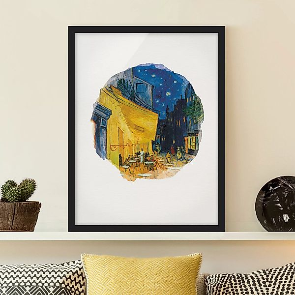 Bild mit Rahmen Kunstdruck - Hochformat Wasserfarben - Vincent van Gogh - C günstig online kaufen