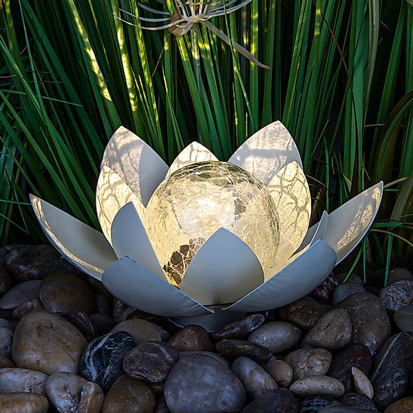 Spetebo LED Solarleuchte LED Solar Lotusblüte günstig online kaufen