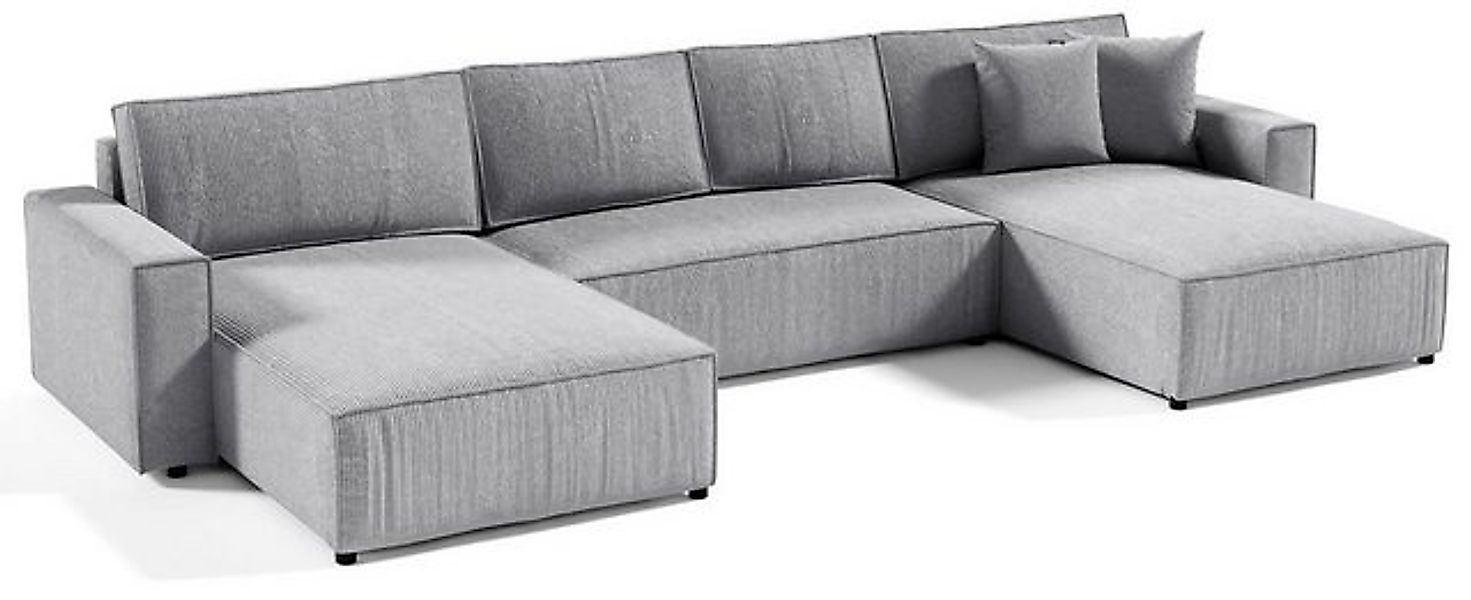 Compleo Ecksofa U-Form mit Bettkasten und Schlaffunktion BOSTON U, Breite: günstig online kaufen