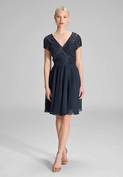 Hey Kyla Cocktailkleid - Besticktes Chiffonkleid mit kurzen Ärmeln Taillier günstig online kaufen