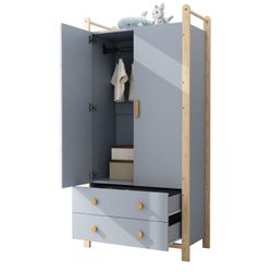 OKWISH Kleiderschrank weißer oder blauer Körper günstig online kaufen