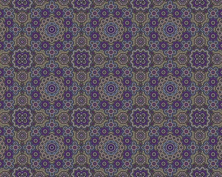 Fototapete "Mosaic III Purple" 4,00x2,50 m / Strukturvlies Klassik günstig online kaufen