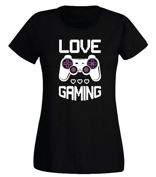 G-graphics T-Shirt Damen T-Shirt - Love gaming Slim-fit-Shirt, mit Frontpri günstig online kaufen