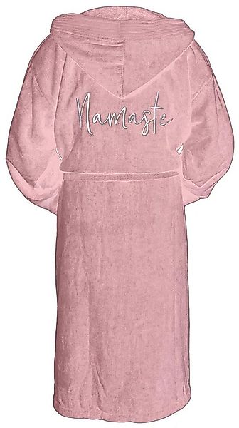 Schnoschi Unisex-Bademantel Bademantel mit Kapuze und Taschen Namaste aus w günstig online kaufen