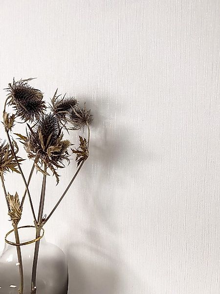 Newroom Vliestapete, Weiß Tapete Modern Unifarbe - Universal Einfarbig Glit günstig online kaufen