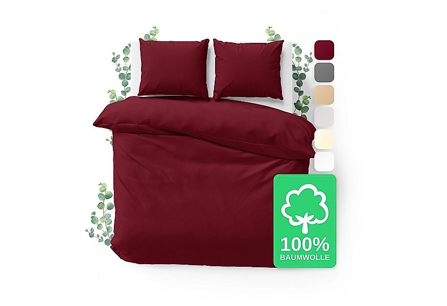 Jacobson Bettwäsche Set - 100% Baumwolle, Perkal, 3 teilig, Erhältlich in d günstig online kaufen