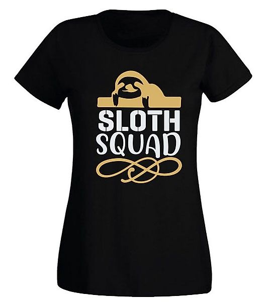 G-graphics T-Shirt Damen T-Shirt - Faultier – Sloth Squad mit trendigem Fro günstig online kaufen