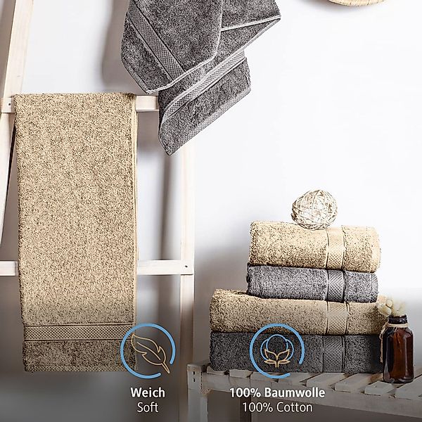 Komfortec Badetücher 100% Baumwolle, 470 g/m², günstig online kaufen