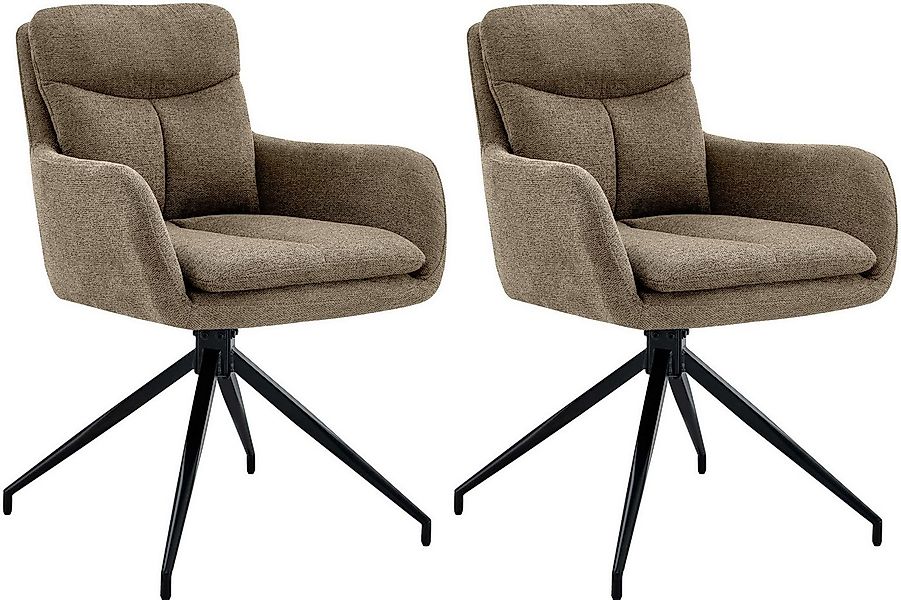 CLP Esszimmerstuhl Somers (2er Set, 2 St), Stoffbezug, 120° schwenkbar günstig online kaufen