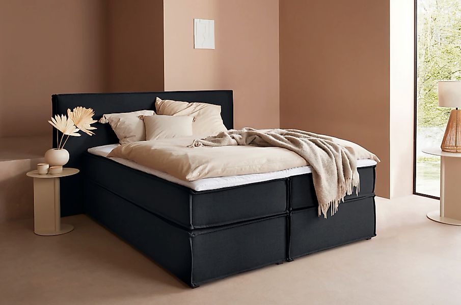 LeGer Home by Lena Gercke Boxspringbett "Yuma", incl. Topper, in 4 Breiten, günstig online kaufen