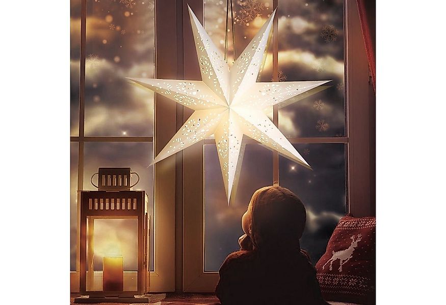 Elegear LED Stern weihnachtsstern beleuchtet, 70CM weihnachtsstern papier, günstig online kaufen