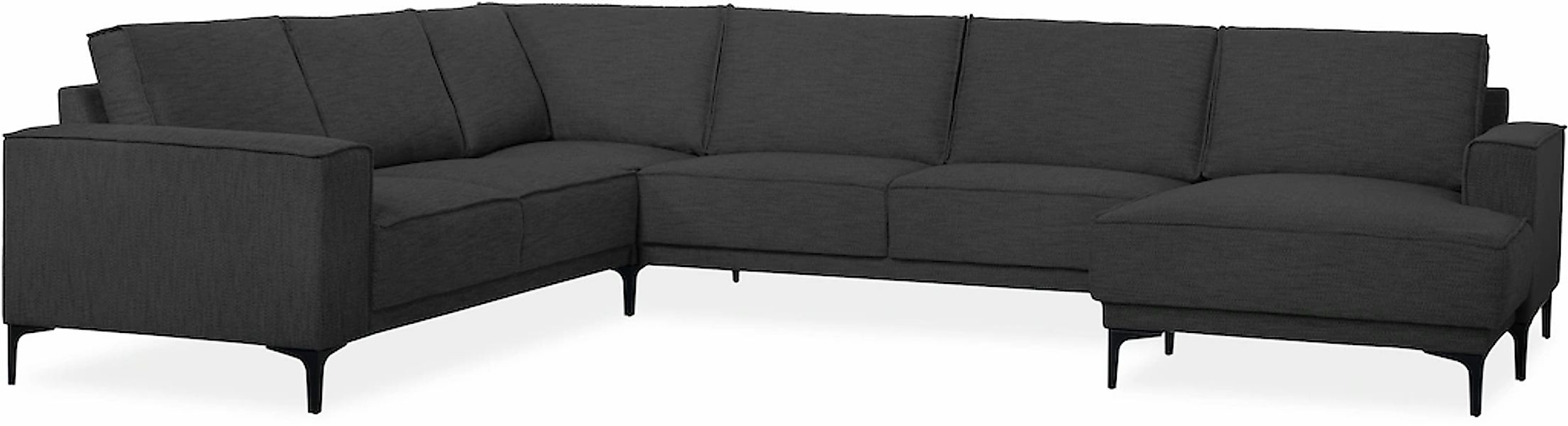 PLACES OF STYLE Wohnlandschaft »XXL Sofa Oland, Struktur, Flachgewebe, Luxu günstig online kaufen