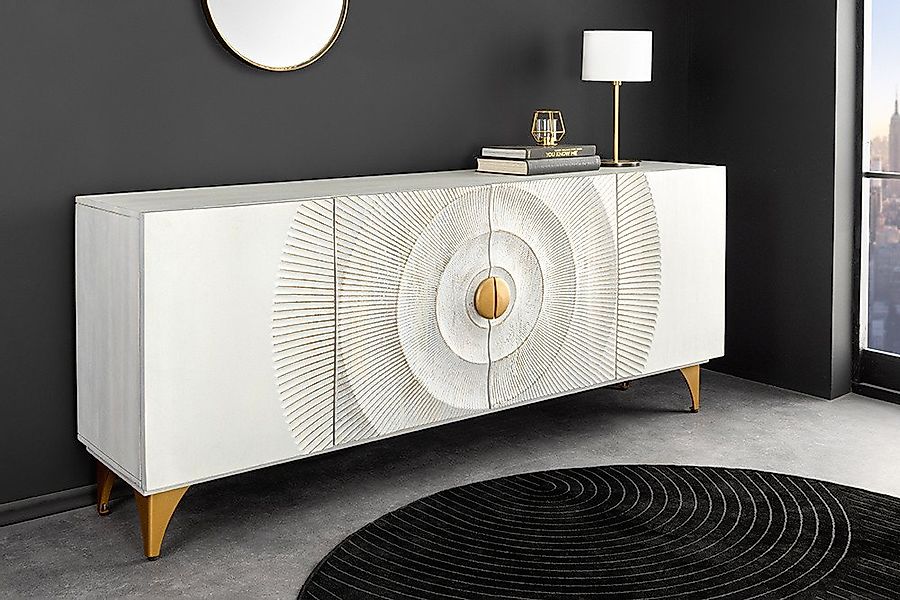 riess-ambiente Sideboard GOLDEN SUNSET 180cm weiß / gold - handmade, Mangoh günstig online kaufen