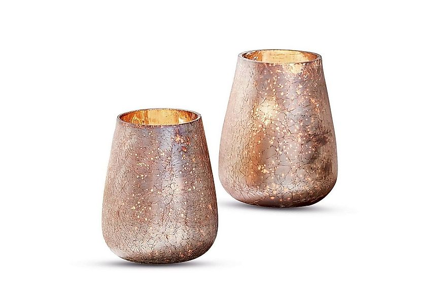 Mirabeau Windlicht Windlicht 2er Set Chanut rosa/gold (2er Set, 2er Set) günstig online kaufen