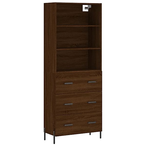 vidaXL Highboard Braun Eichen-Optik 69,5x34x180 cm Holzwerkstoff 3189396 günstig online kaufen