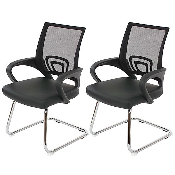 PROREGAL Besucherstuhl 2er-Set Mit Lehne Stylisch 92x57x59cm Sitzhöhe 44cm günstig online kaufen