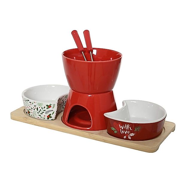 Kaemingk Hängedekoration Mini Fondue Set - Weihnachten - ca. 12 x 28,5 x 13 günstig online kaufen