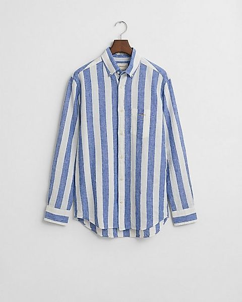Gant Hemd Streifen Bold Leinen Blau  - Größe M günstig online kaufen