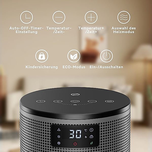 PALINTH Heizlüfter Energiesparend,4 Modi Tragbare Keramikheizlüfter,Heizung günstig online kaufen