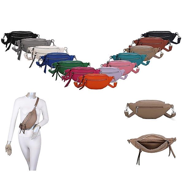 ITALYSHOP24 Bauchtasche Damen CrossBody Bag Gürteltasche günstig online kaufen