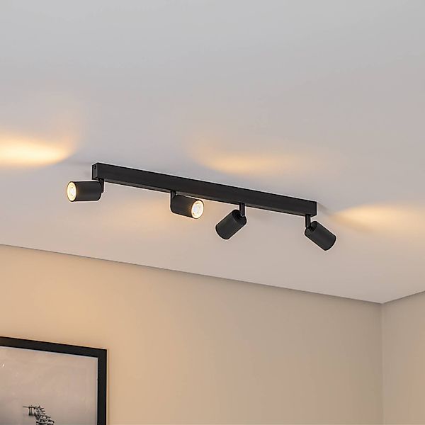 Deckenstrahler Top, schwarz, 83 cm, 6-flg., Metall, GU10 günstig online kaufen