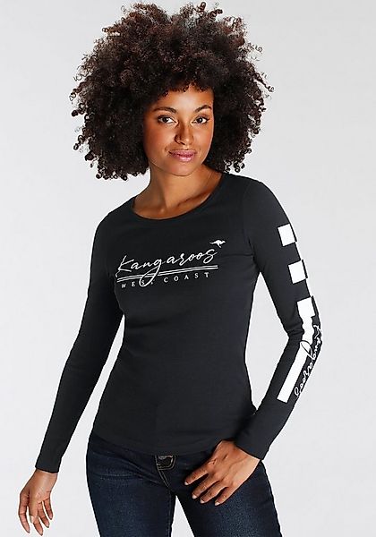 KangaROOS Langarmshirt Langarm, sehr figurbetonte Passform, aus Baumwolle günstig online kaufen