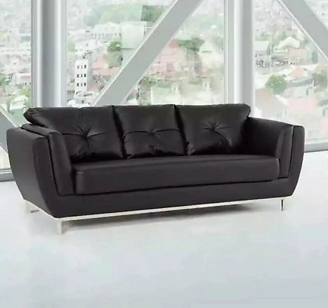 JVmoebel Sofa Schwarze Dreisitzer Couch Luxus Möbel Modernes Sofa Polster L günstig online kaufen