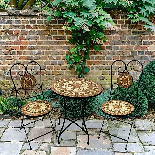 Wohnando Garten-Essgruppe Bistroset "Caspian", Metalltisch, Metallmöbel, günstig online kaufen