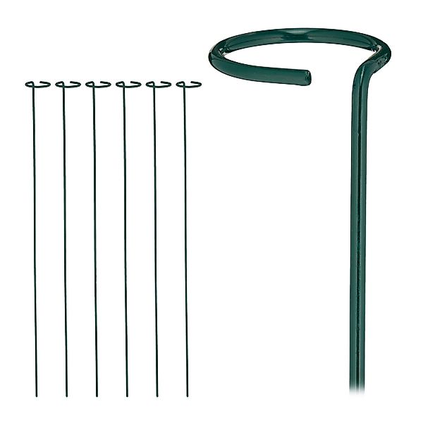 relaxdays Rankhilfe 6er Set Dunkelgrü günstig online kaufen